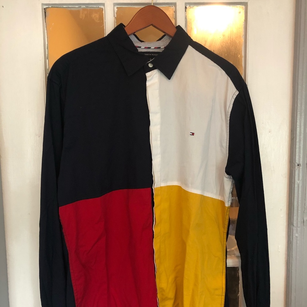 Tommy Hilfiger Color Block Dress Shirt